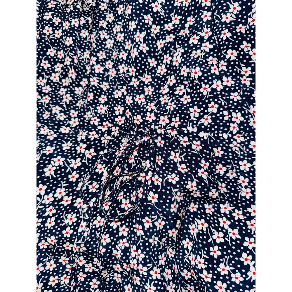 Polo Ralph Lauren Blue Floral Crepe Romper Size 8 NEW Jumpsuit - Picture 8 of 9